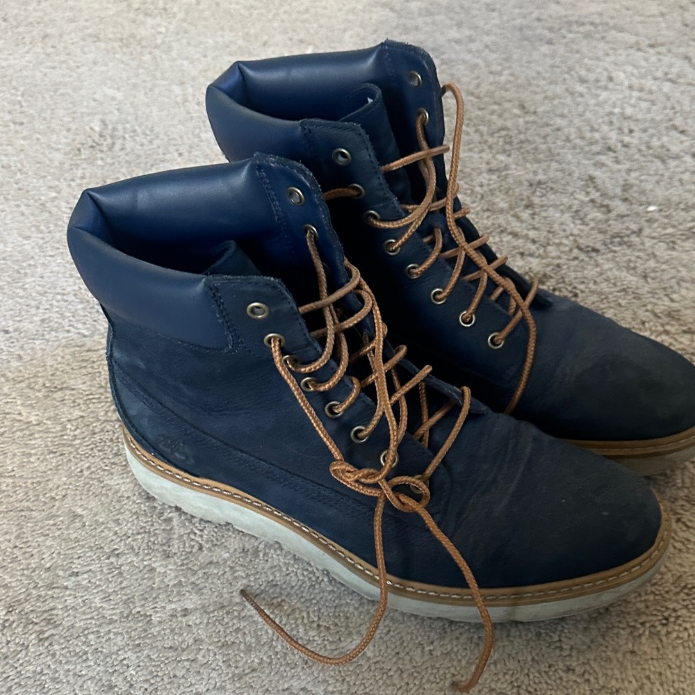 Timberland Women's Navy Lace Up Boots